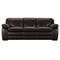 Armen Living Zanna Contemporary Sofa in Genuine Dark Brown Leather with Brown Wood Legs LCZA3BR - alternate 1